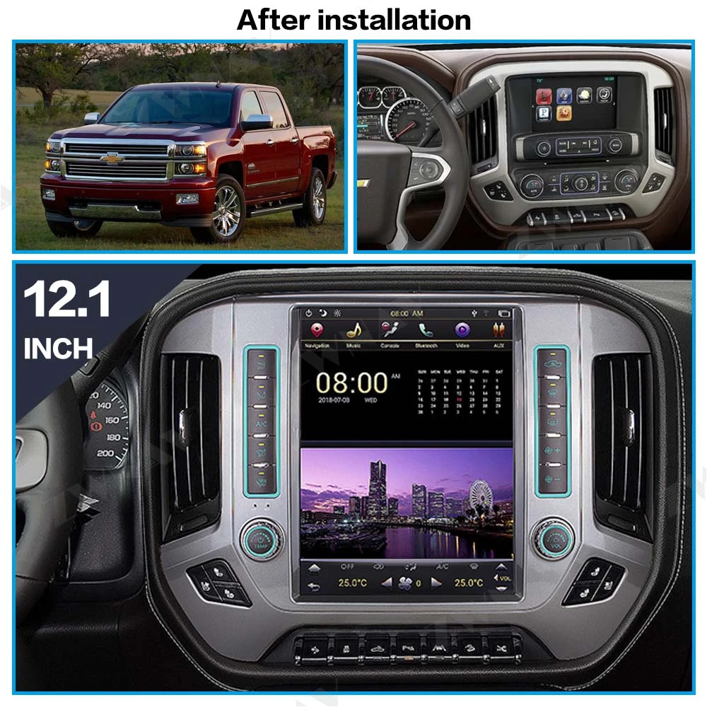 Android 9.0 Car Multimedia Player For GMC SIERRA for Chevrolet Silverado 1500 1500HD 2500 2500HD 3500 GPS radio stereo head unit