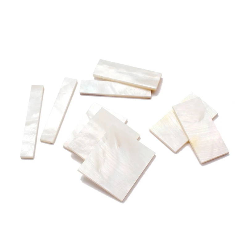 9Pcs White Mother of Pearl Shell Inlay Parts for Guitar Fingerboard Neck | Спорт и развлечения