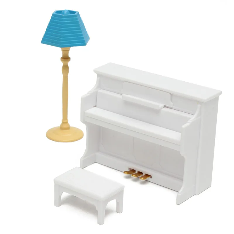 

Hot Sale DIY Miniature Doll House Furniture Set Kitchen Living Bathroom kids Play Toy Decor For Children Dollhouse Toy