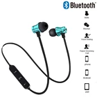 Беспроводные bluetooth стереонаушники, магнитные музыкальные наушники с шейным ободом, спортивные наушники-вкладыши для бега, наушники с микрофоном для телефона iPhone, Samsung