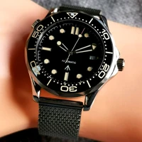 41mm black dial sapphire glass ceramic bezel stainless steel nh35 miyota 8215 automatic mens watch