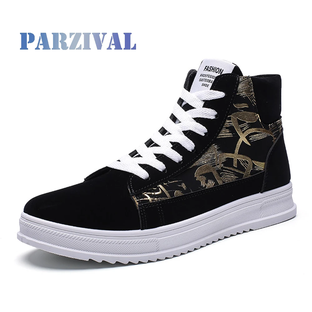 

PARZIVAL High top Suede Shoes Men Sneakers Young Man Cool Sneakers Casual Men Vulcanize Shoes zapatillas hombre Male Footwear