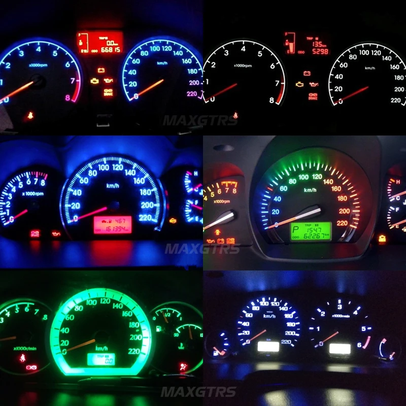 

10PCS T5 LED Bulb W3W Car Interior Lights Dashboard Warming Indicator Wedge Auto Instrument Lamp 12V