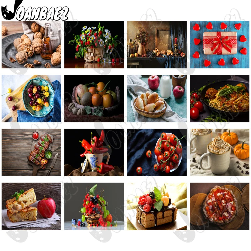 

Delicious Food 5Ddiy Diamond Painting Fruit Basket Cross Stitch Round Diamond Art Mosaic Mosaic Wall Decoration Accessories