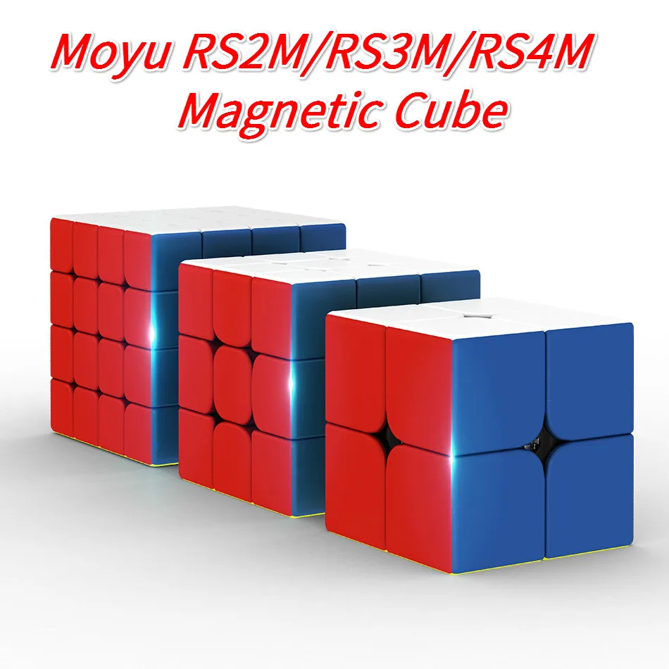 Магнитный куб Moyu RS4M 2020 4x4 RS3M 3x3x3 RS2M 2x2 RS3M2020 Профессиональный 3x3 SpeedCube RS4 M головоломка