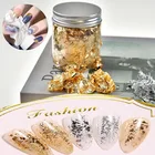 13 г имитация золотой серебряной медной фольги блестки для рукоделия листья хлопья листы сыпучая фольга бумага для золочения Сделай Сам декор для дизайна ногтей