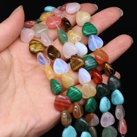 16pcslot mix color natural stone bead fine heart shape agates loose beads fit women jewelry bracelets necklaces accessories