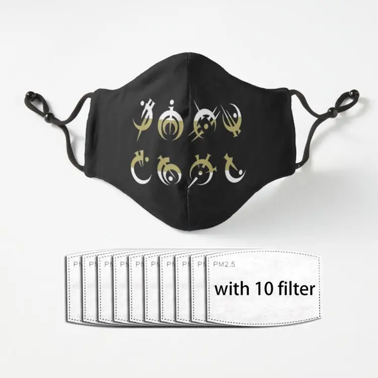 

Стильная маска с алфавитом, PM2.5, многоразовая