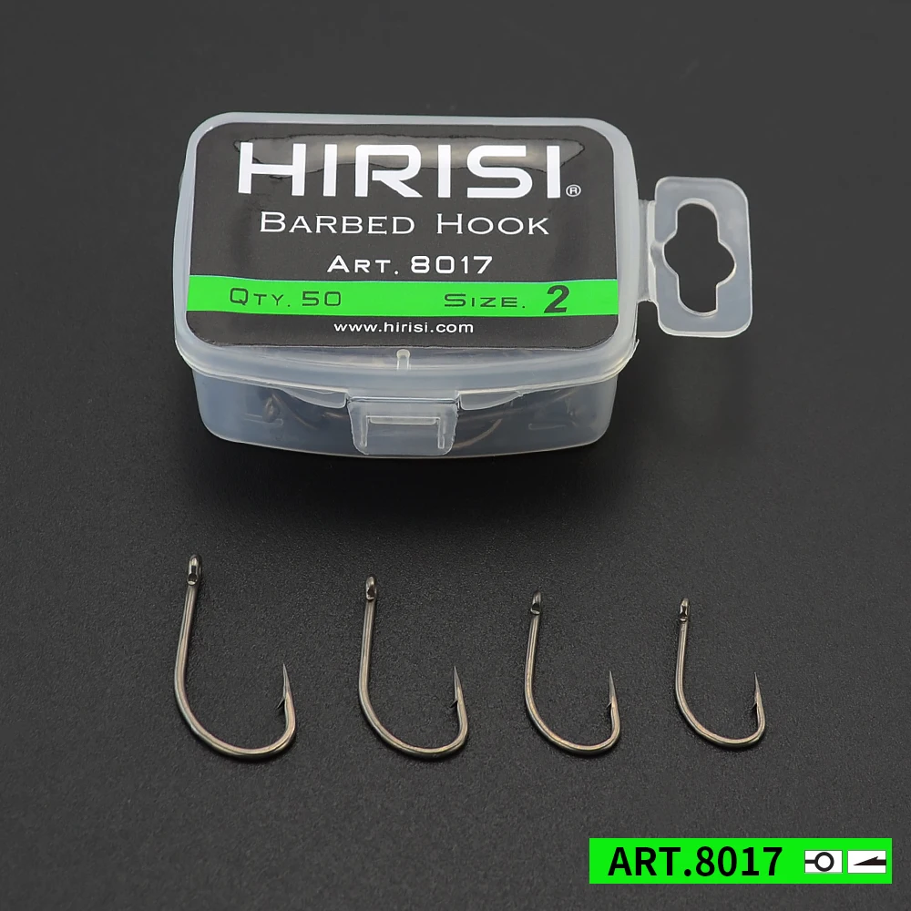 

50pcs Carp Fishing Coating High Carbon Stainless Steel Barbed Hooks 8017 Fishing Hooks Accessories