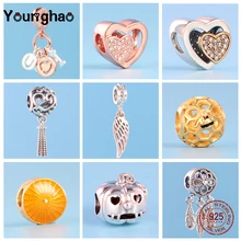 Younghao настоящее 925 пробы серебряные классические бусины в форме