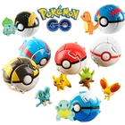 Оригинальная аниме-фигурка покемола, Пикачу, чармандер, литен, роккар, карманный монстр, экшн-модель, подарок для детей