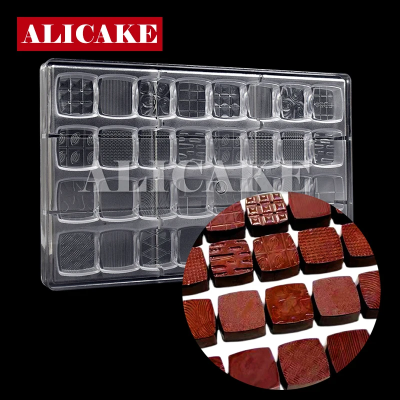 

32 Cavity Chocolate Mould Polycarbonate Chocolate Mold For Chocolates Molds 16 Shape Confectionery Form Tray Baking Pastry Tools