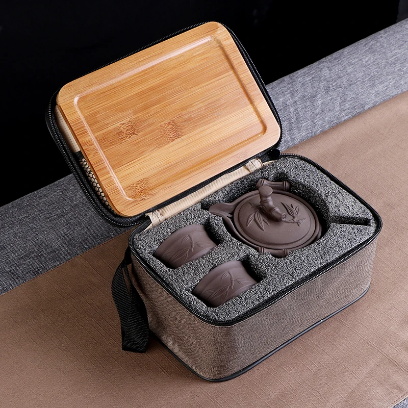 Винтажный керамический набор из фиолетовой глины столовая посуда для чайной