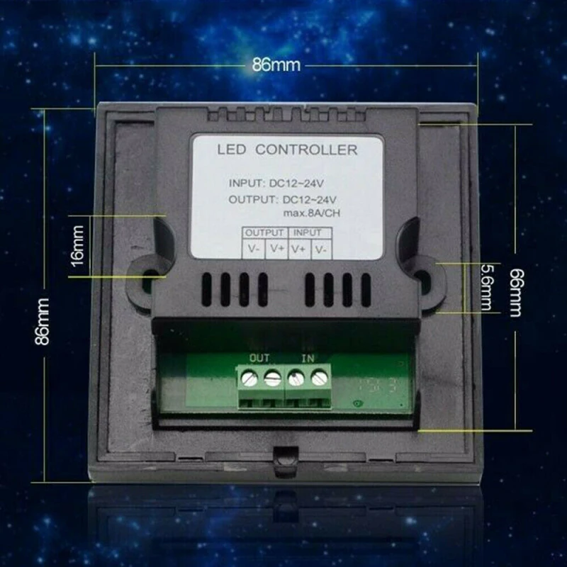 

DC 12V-24V Touch Panel Switch Lights Dimmer Controller UK/EU Wall Mounted Switch Touch Panel Switch Smart Module Controlle EU/UK