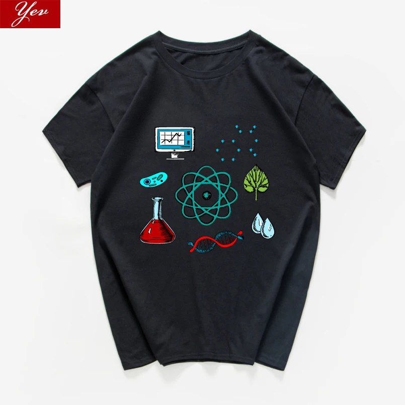 Мужская футболка с рисунком биологии gene летняя уличная забавным гиком
