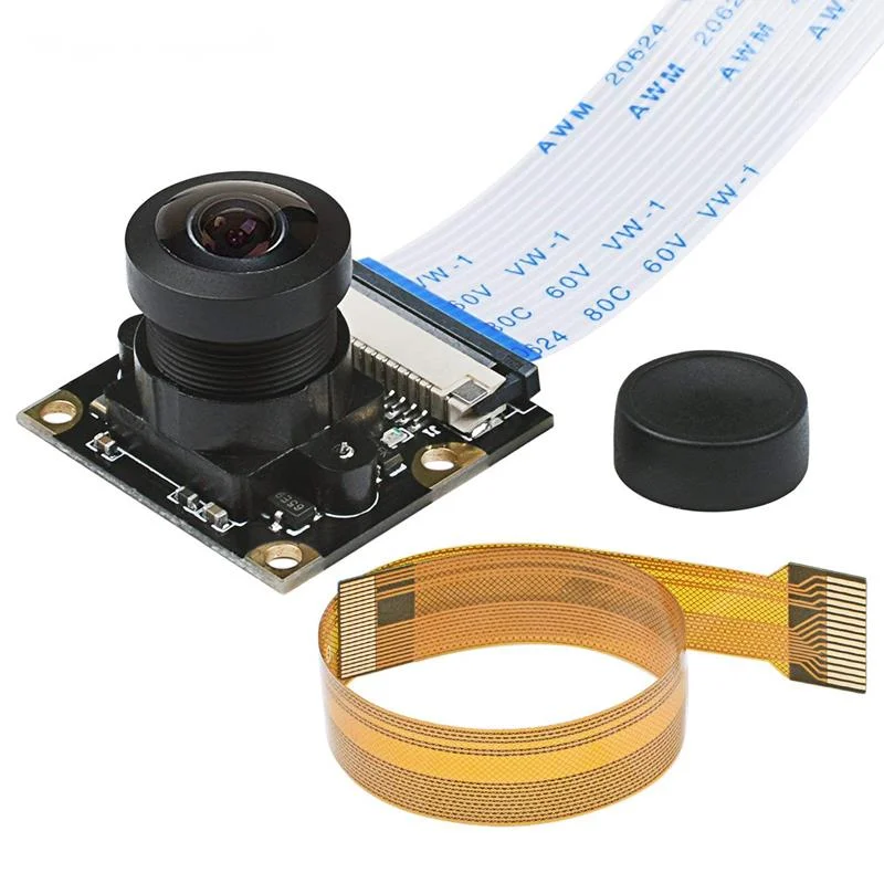 Для Raspberry Pi 3 B + 4 камера ночного видения широкоугольная рыбий глаз 5 м пиксель 1080P