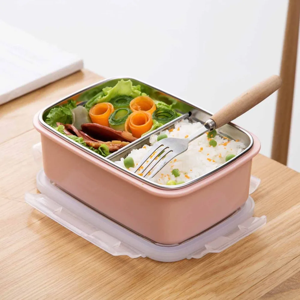 Нержавеющая сталь Инжекция воды изоляция Ланч-бокс 1 слой портативный фруктовый