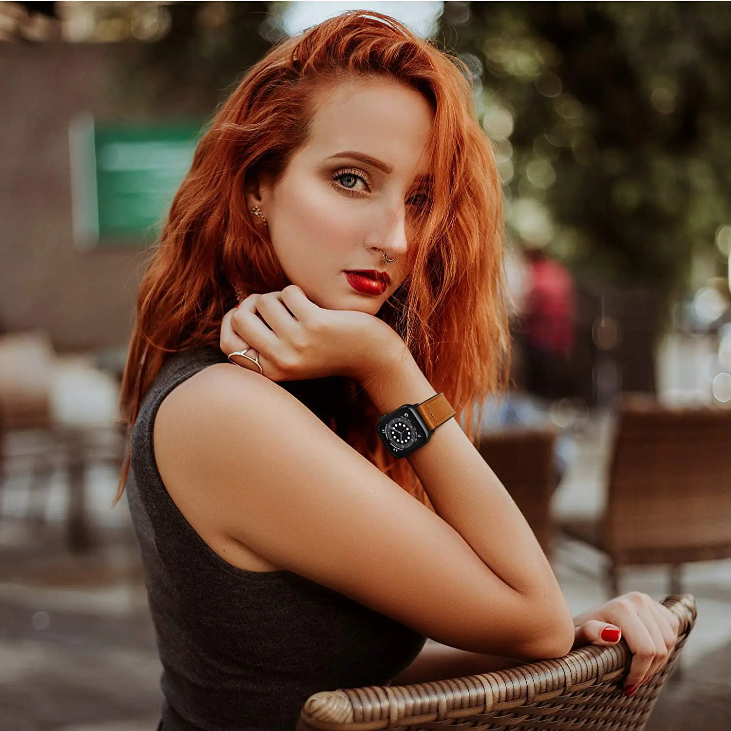 

Leather Cowhide DS Watch Band For Apple Watch 38mm 40mm 42mm 44mm Replacement Strap For iWatch Series 6 SE 5 4 3 2 1