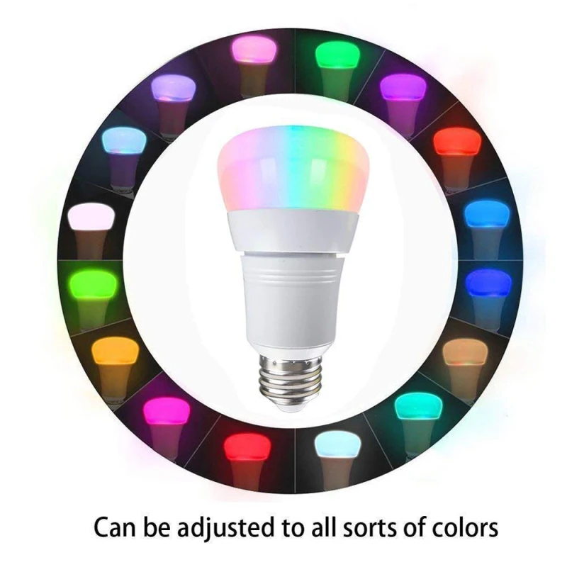 

WiFi Smart Control Light Bulb, Dimmable Colorful Changing Wake-Up Lights No Hub Required, Compatible With Alexa And Google