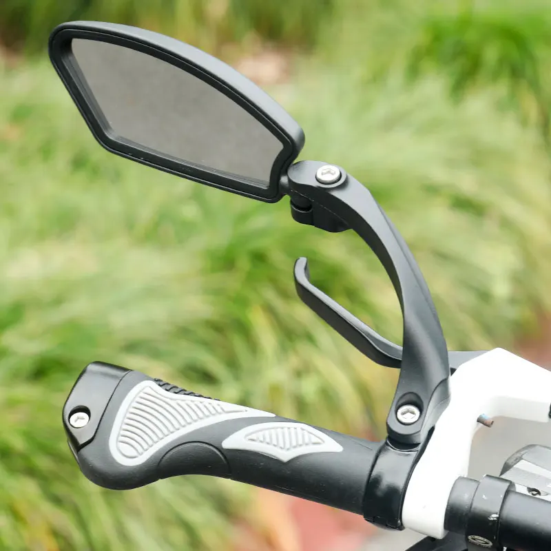 

Bicycle Stainless Steel Lens Bicycle Rear View Mirror Clear Wide Range Back Sight Bike Reflector Angle Adjustable Hafny Mirrors