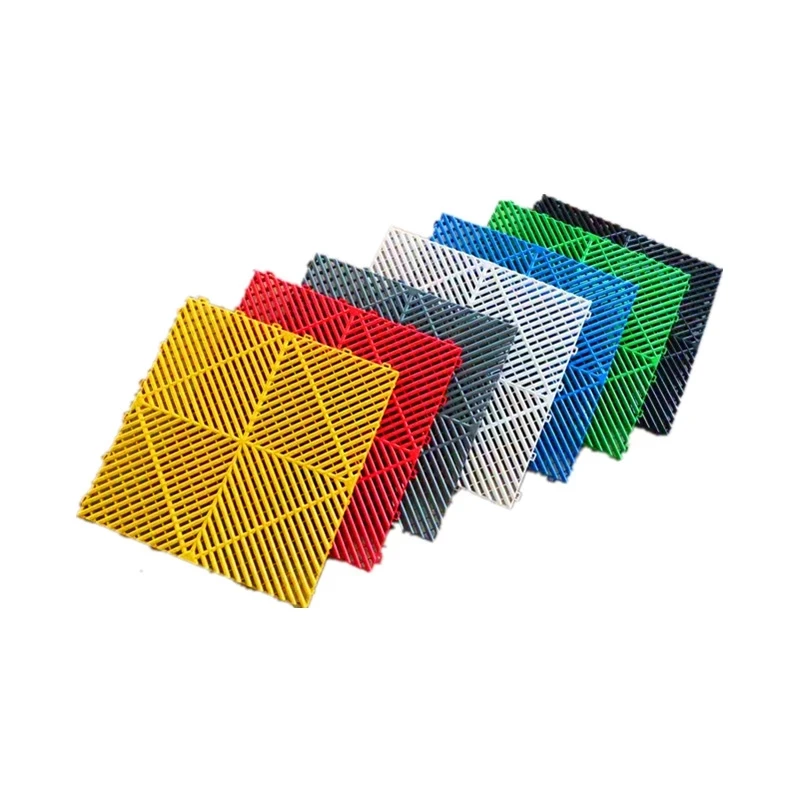 garage floor 40x40x1 8cm car beauty 4s shop plastic splicing grille mats car wash floor square drain grid mat for wash used car free global shipping