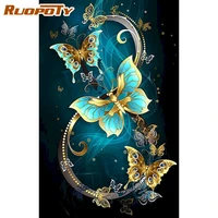 ruopoty 5d diamond painting animal butterfly squareround embroidery cross stitch kit painting mosaic diy home decoration gift