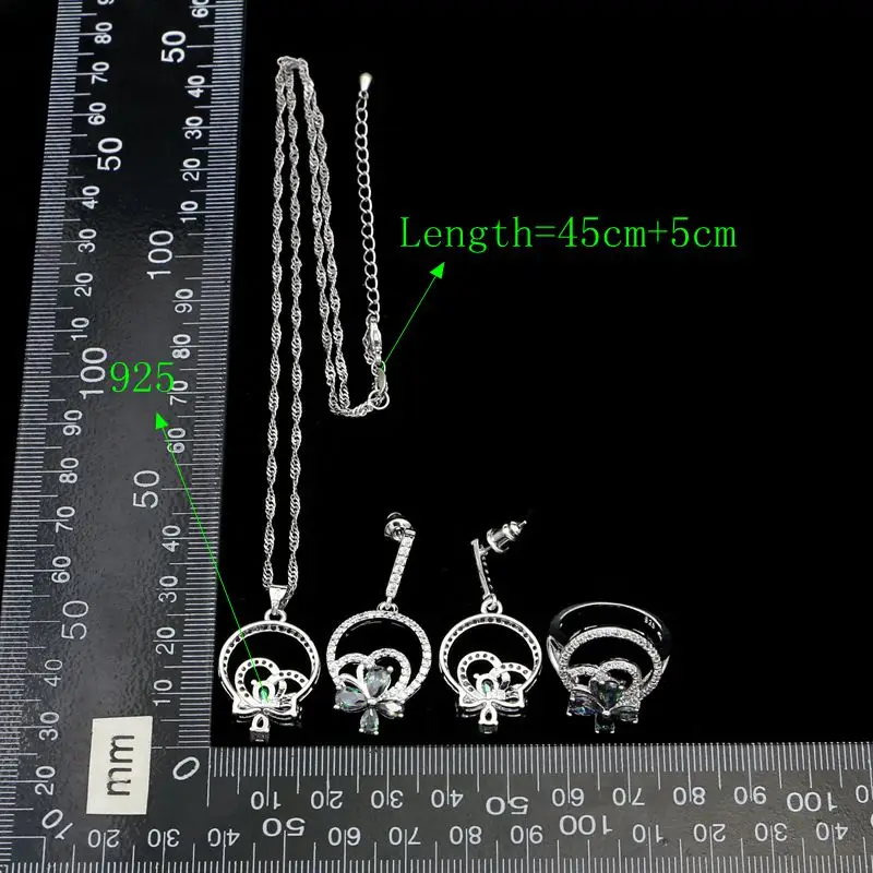 Mystic Радужный кубический цирконий набор ювелирных изделий для женщин