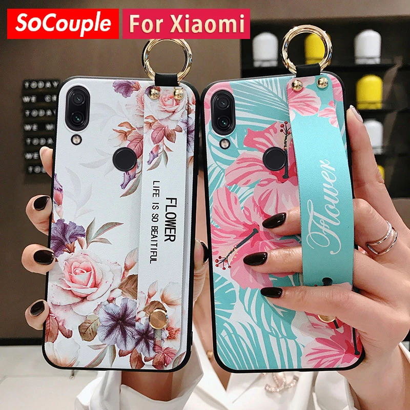 SoCouple ремешок чехол для телефона Redmi Note 8 Pro 5 5A 6 7Pro 4X K20 Pro Чехол для Xiaomi 8 9 CC9 A3 9 Lite чехол для телефона из ТПУ с принтом держатель чехол