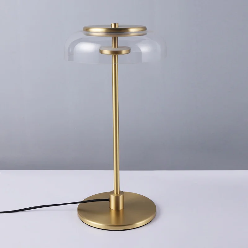 

Artfan Desk Lamp Luxury Simple Designer City Vibe All Copper Glass Clean Study Room Decorate Warm Golden