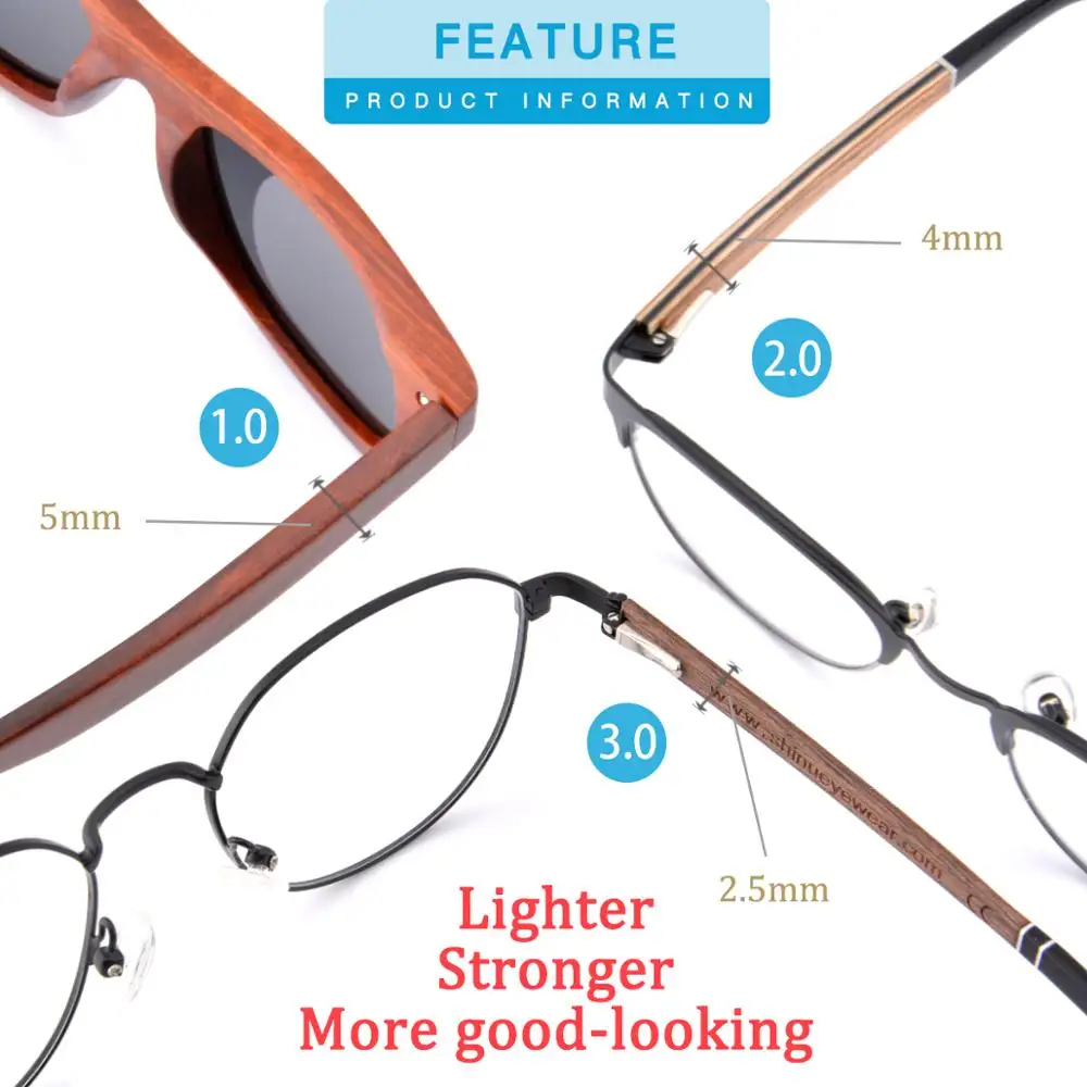 UOOUOO Wood glasses frame men women wooden eyeglasses retro square eyewear prescription glasses frame blu ray computer glasses