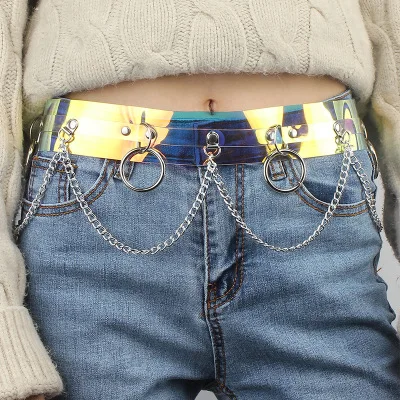 

Women Men Pants Chain Punk Street Butterfly Belt Keychain Jeans Chain Hiphop Waist Chain Multi Layer Hook Trousers Jewelry