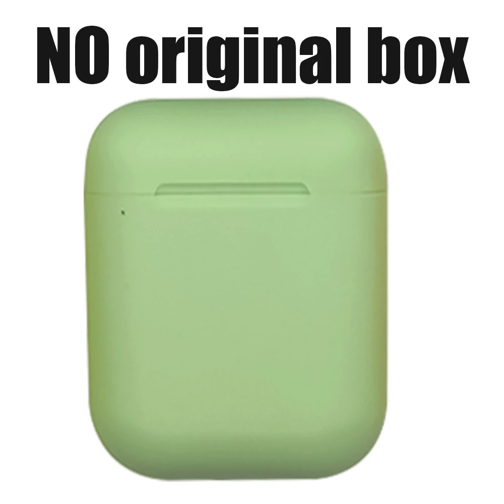 i12 D green no box I12 tws оригинальные матовые беспроводные наушники 5,0 bluetooth наушники сенсорные мини-наушники i12tws наушники для мобильных телефонов - Цвет: i12 D green no box