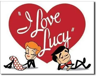 Жестяная вывеска I Love Lucy открытие логотипа Оловянная картина &quotзнак&quot жестяная