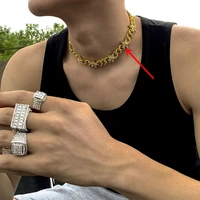 light luxury hip hop trend full diamond love cuban chain stars butterfly men%e2%80%99s nightclub party fashion necklace popular jewelry