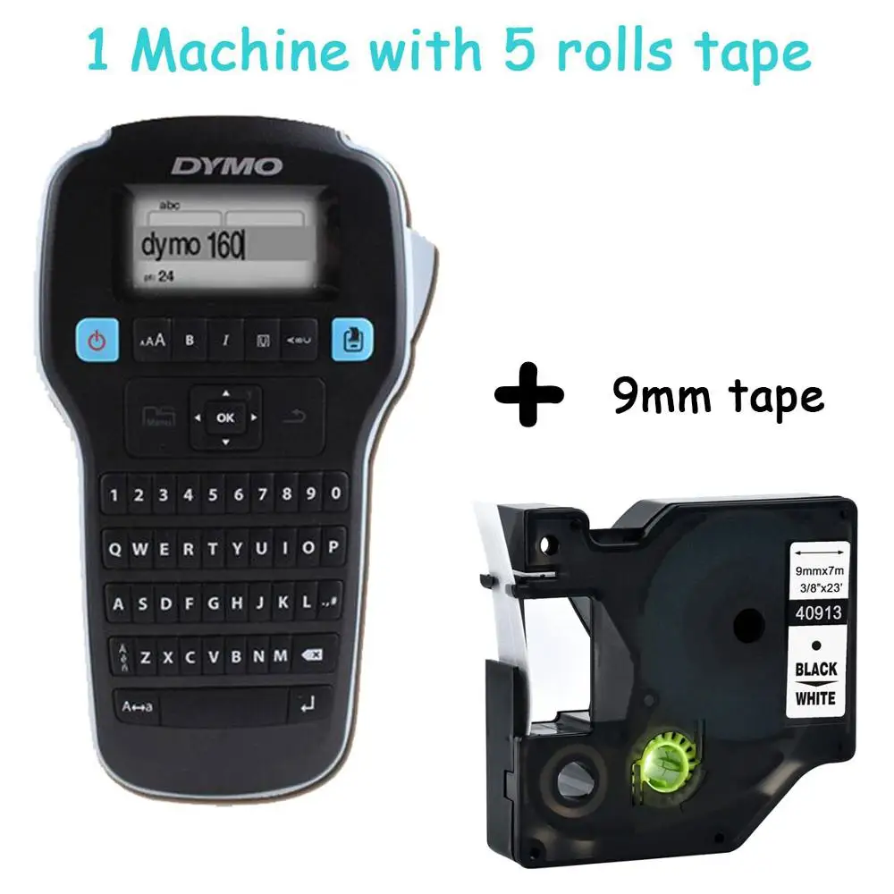 Set A3 DYMO LM160 Этикетировочная машина Английский Ручной портативный принтер для этикеток LMR-160 наклейки этикеток Принтер 45013 40913 45018 43613 45010 - Цвет: Set A3