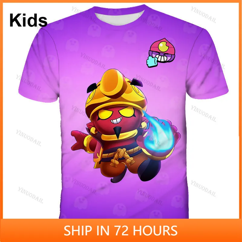 

Colt Nita Colt and Star, Leon Wear Kids Tshirt Shooting Game 3d Boys Girls Harajuku Shirt Short Sleeve Tops Teen Clothes
