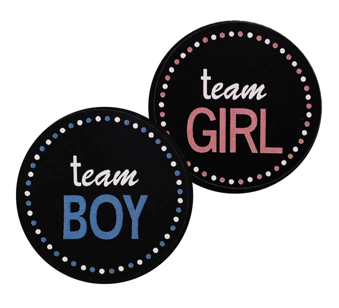 

24/48pcs Team Boy Team Girl Sticker Baby Shower Decoration Gender Reveal Birthday Party Gift Bags Lable Stickers