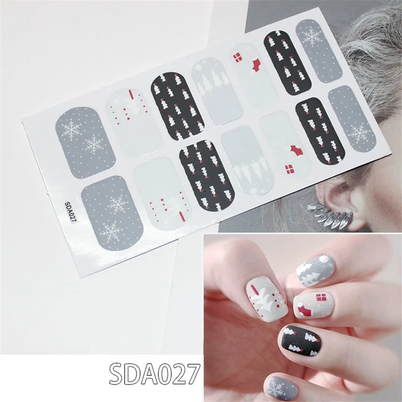 7 листов 14 наконечников наклейки для дизайна ногтей лак набор блестящих стикеров