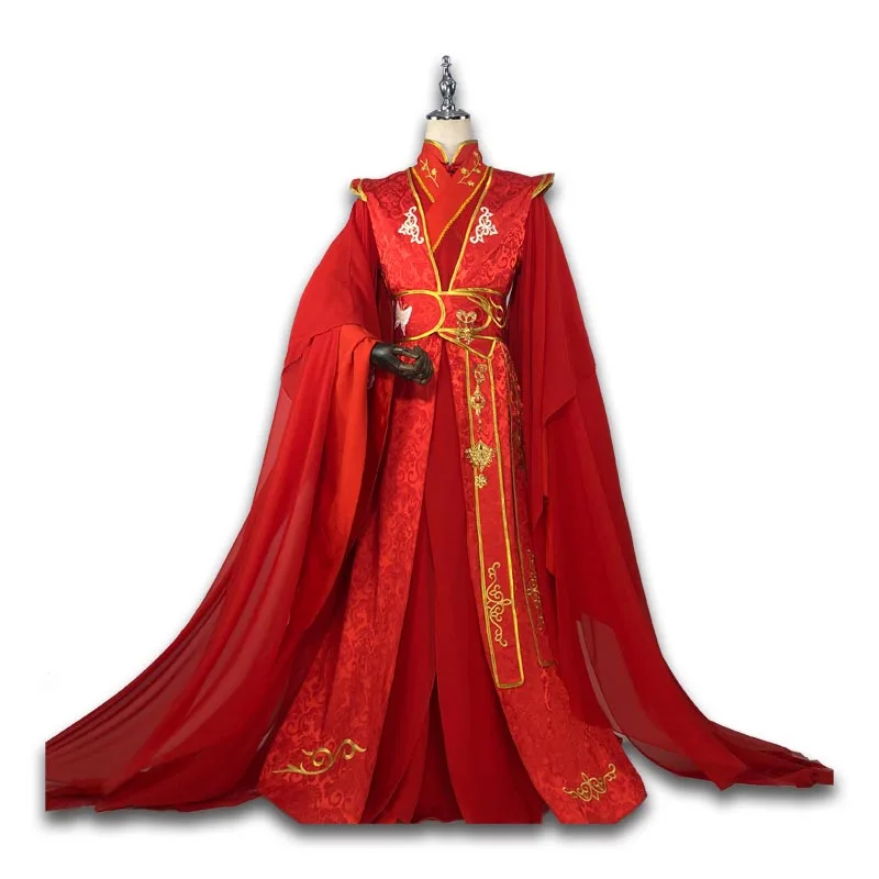 Костюм для косплея из аниме Tian Guan Ci Fu Xie Lian Свадебный костюм красного цвета