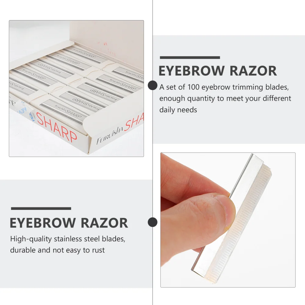 

100Pcs Single Edge Trimming Blades Makeup Tools Shaping Blades