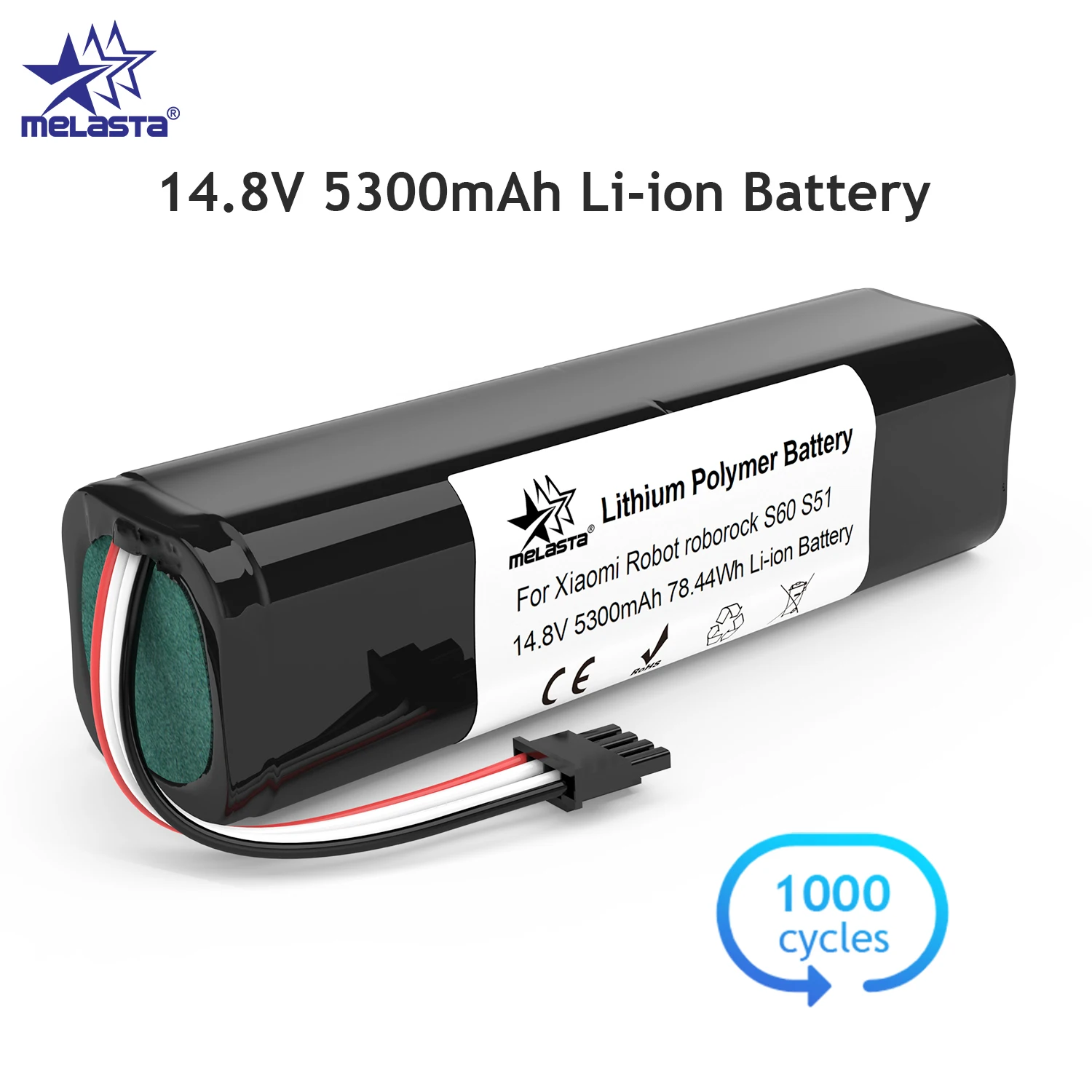 Перезаряжаемый литий ионный аккумулятор 5300 мАч для робота пылесоса xiaomi mi robot 2nd