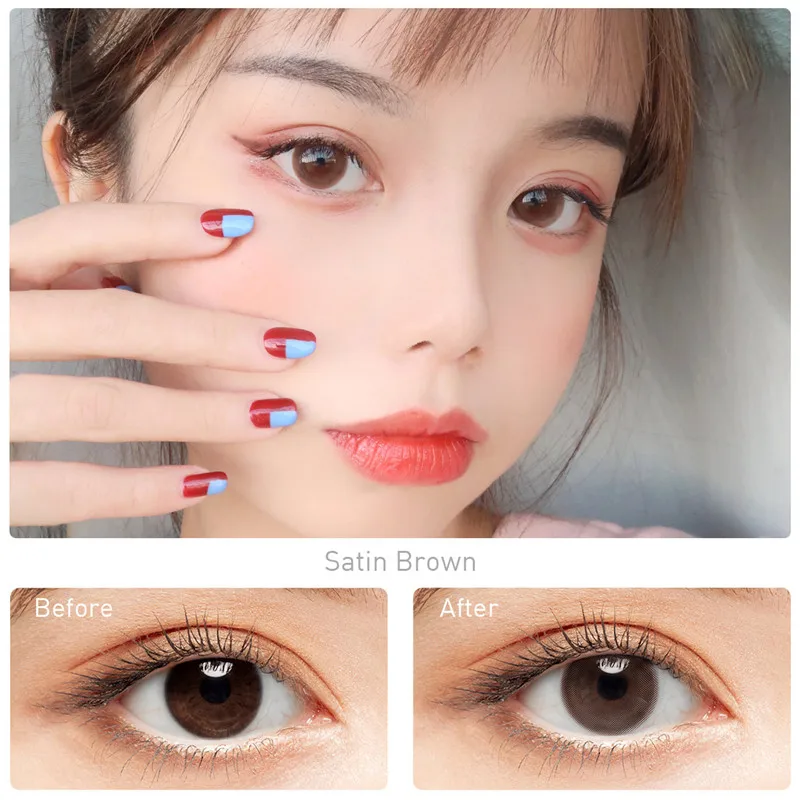 Хидокор®SUNGLOW серии глаз Цвет линз Близорукость Мощность рецепта ed контактные