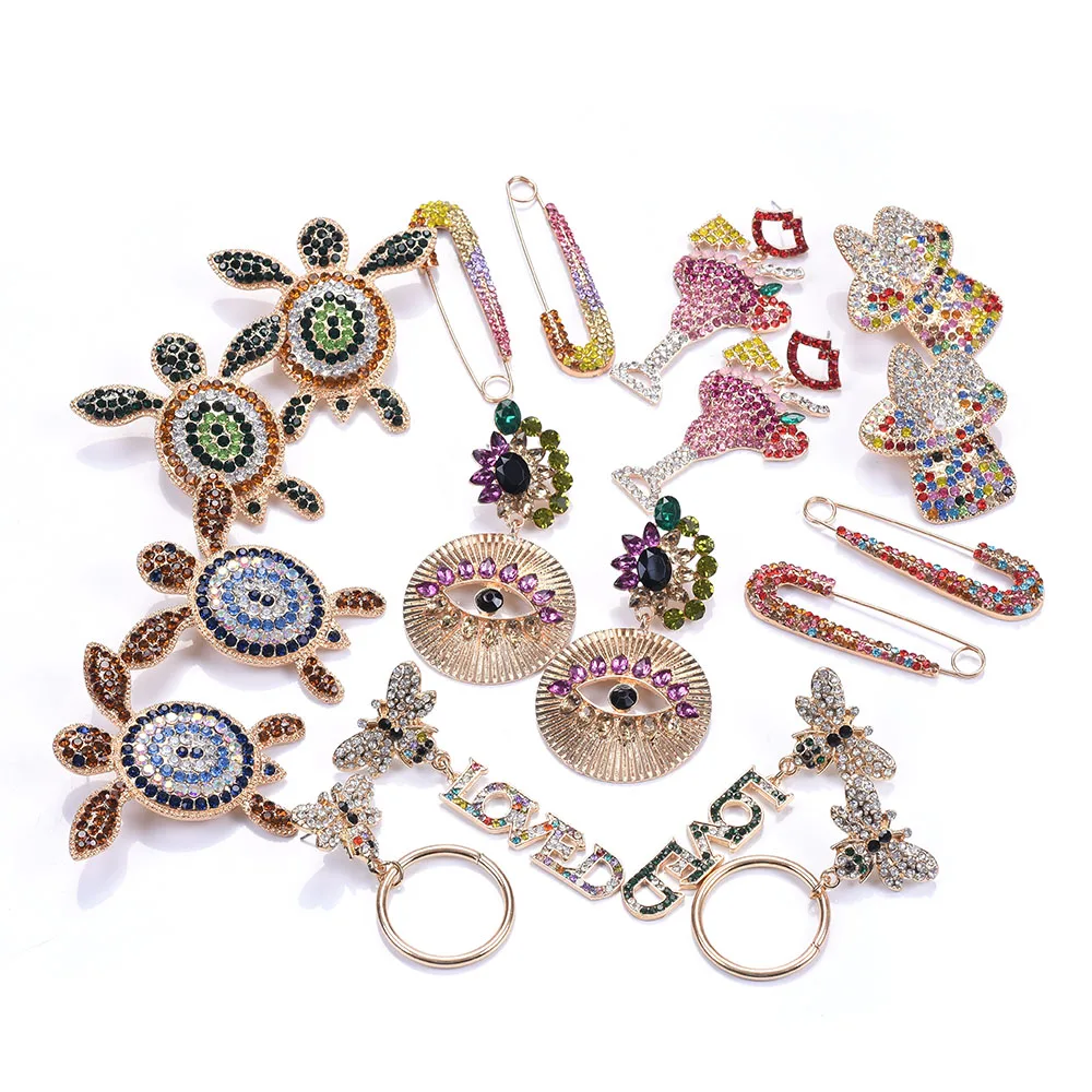 Очаровательные женские серьги капли блестящие красочные кристаллы стразы милые