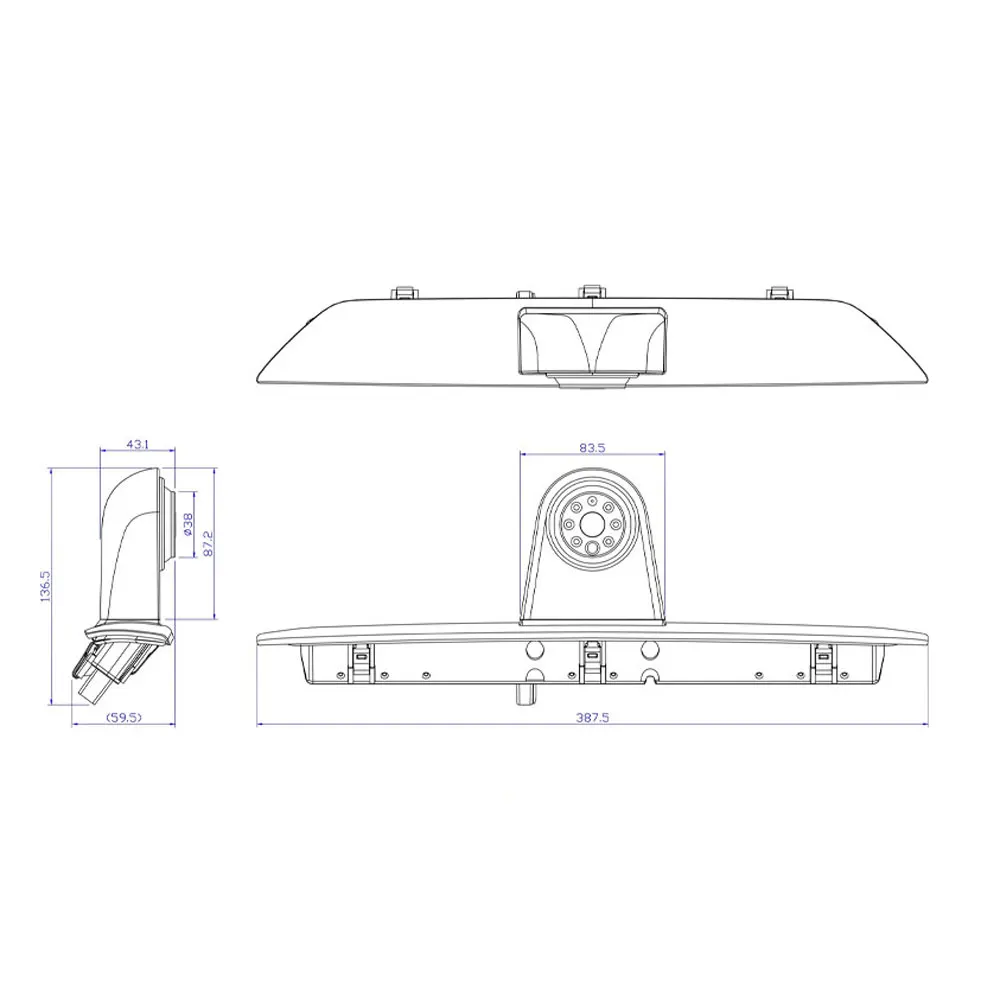 $209.09 Car Brake LED Light Backup Camera For Ford Transit Van 2015-2020 Parking Reverse Camera +7''Monitor Night Vision Guide Line IR