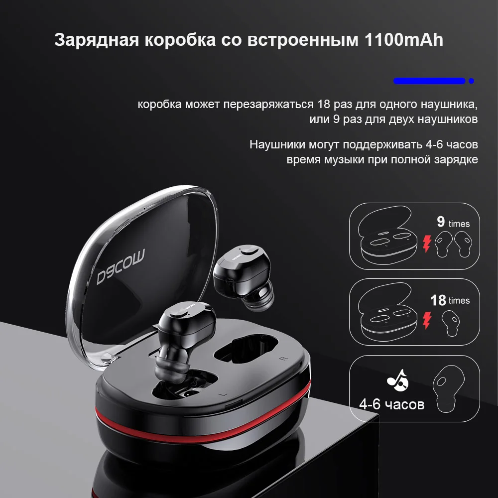 Dacom K6H Pro беспроводные наушники TWS, настоящие беспроводные наушники, наушники для телефона, Bluetooth наушники 5,0, мини гарнитура PK i12 i10 TWS