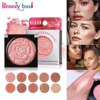 matte monochrome blush facial cosmetics long lasting natural blush palette petals blush pearlescent rouge makeup tools