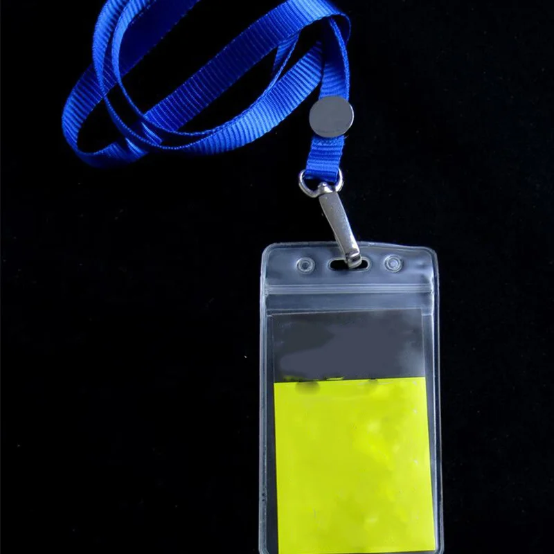 

1PCS Card Cover Bags Transparent PVC Women Girl ID Name Card Holder Bags Office Student Badge Holder Pouch Accessories