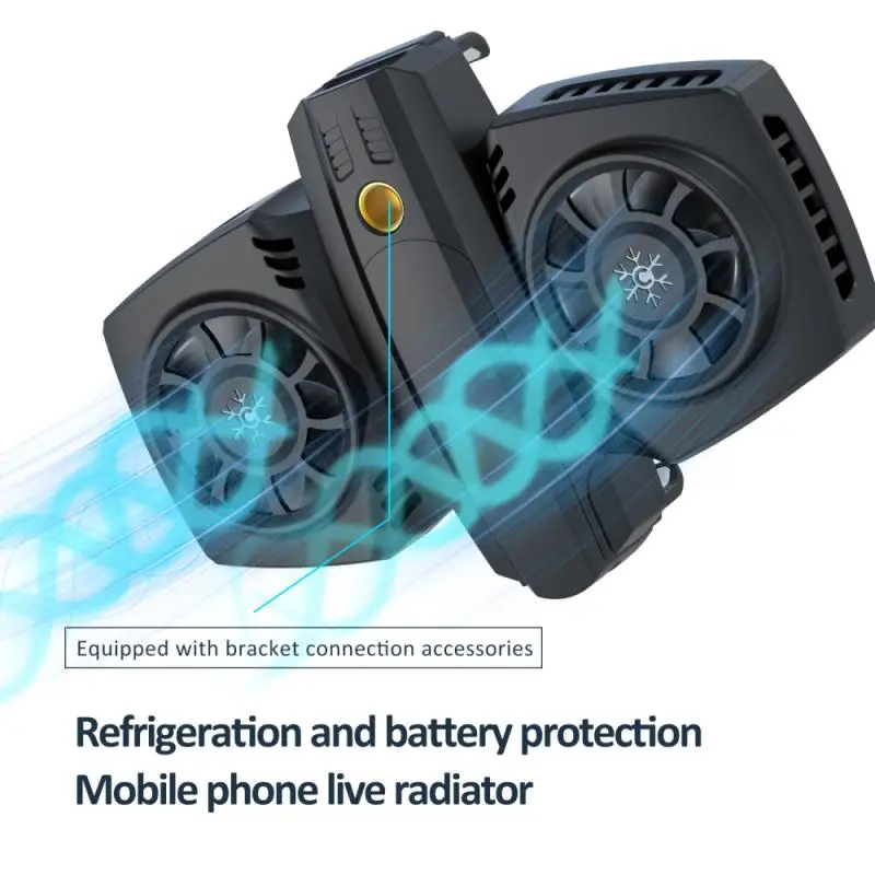 

Universal Mobile Phone USB Game Cooler System Cooling Fan Gamepad Holder Stand Radiator For iPhone Xiaomi Samsung Huawei Phone