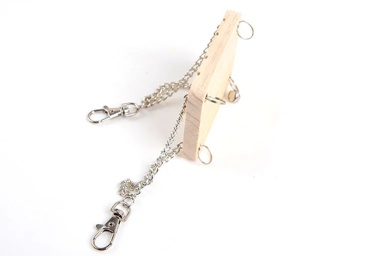 

1Pcs Hamster Toy Bell Swing Hammock Wooden Small Pet Parrot Platform Hanging Wooden Suspension Bridge Hamster