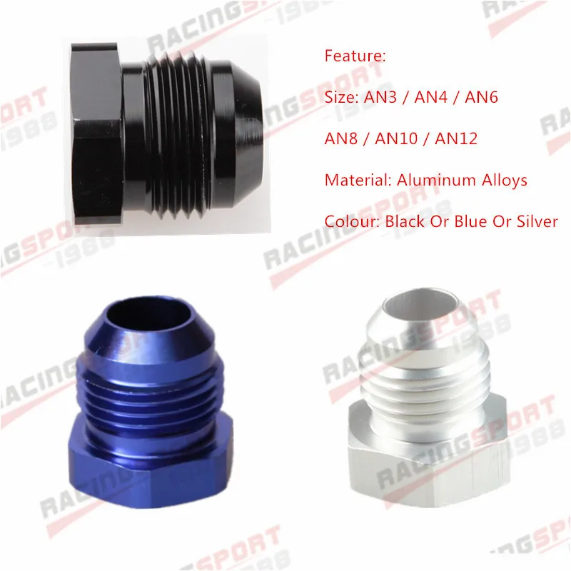 

3AN 4AN 6AN 8AN 10AN 12AN Male Flare Plug Fitting Aluminum AN Plug